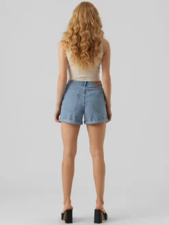 Zuri Loose Shorts, Light Blue Denim, S