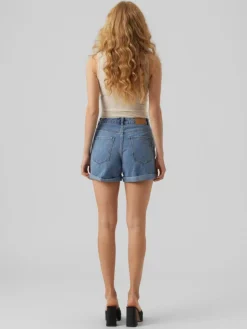 Zuri Loose Shorts, Medium Blue Denim, S